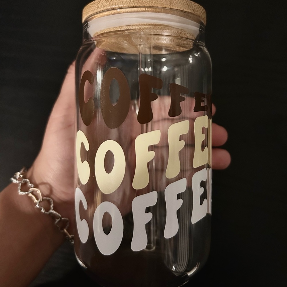 Coffee glass cup 16oz